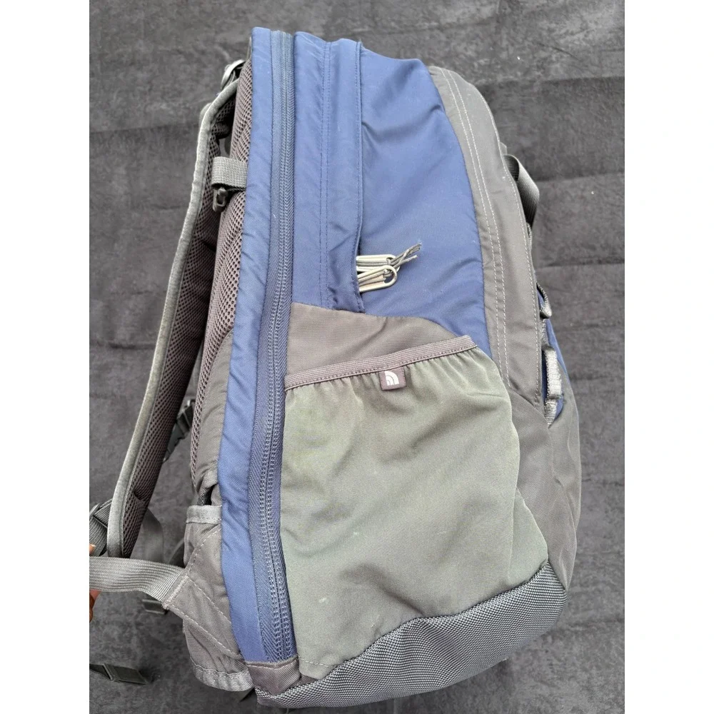 The North Face Router Transit Backpack Navy Blue Grey Laptop Travel Bag Mens